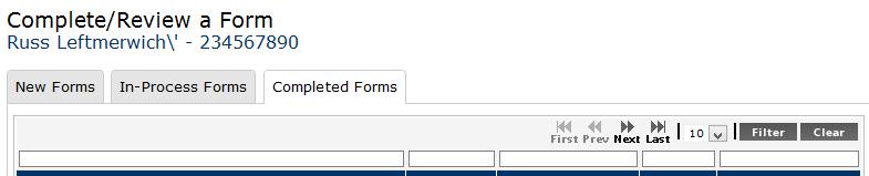 history Forms section = start a form, continue a form that has been started and submit a form that is complete Exam Candidate - forms for BOC exam candidates Certified Athletic Trainer - forms for