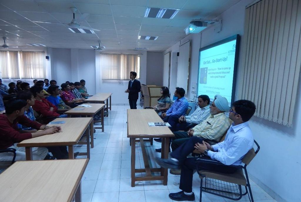 The workshop commenced with a brief report of activities of A. D. Patel Entrepreneurship Development Club by Mr. Monarch Shah, Student President of AEDC.
