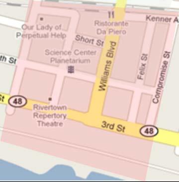 Boundaries of the 16 block area include the Mississippi River, Kenner Avenue, Compromise Street and Daniel