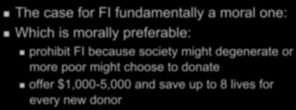 $1,000-5,000 and save up to 8 lives for every new donor Rela%ve change in transplant