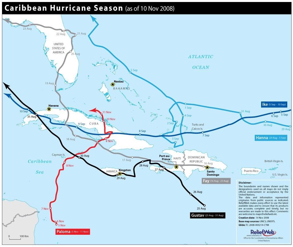 2 Summary: The hurricane season which officially begins in June and ends in November, left hundreds of people dead and tens of thousands homeless in Haiti in 2008 when Hurricane Gustav, tropical