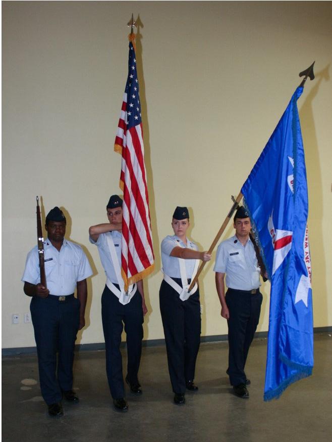 CAPP 60-33 5 AUGUST 2016 109 Section 7C Color Guard Drill 7.4 Stationary Movements. 4. 7.4.1. The color guard drills using the same movements and rules described in chapters 3 and 7.4.2. Facing Movements.