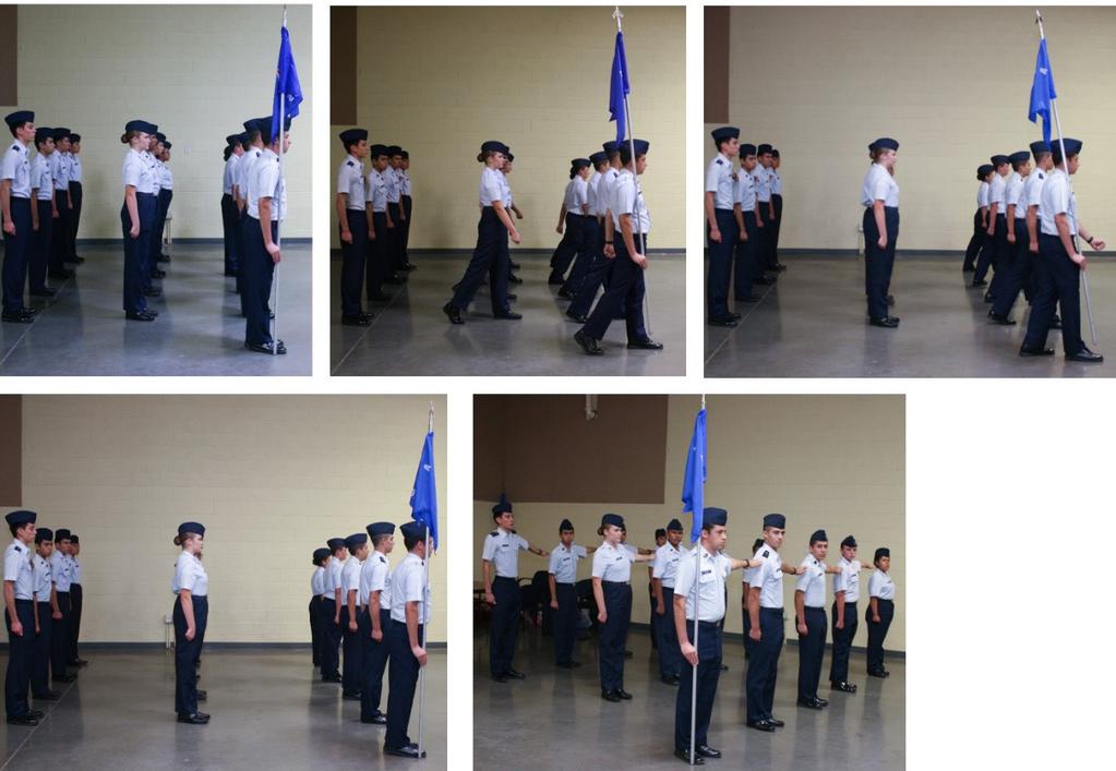 CAPP 60-33 5 AUGUST 2016 45 Figure 4.6 Open Ranks March 4.7. Individuals to Leave Ranks. PURPOSE: To have an individual Airman leave the formation. 4.7.1. In line formation, when calling individuals out of ranks, the command is (Rank and Last Name), (pause) FRONT AND CENTER.