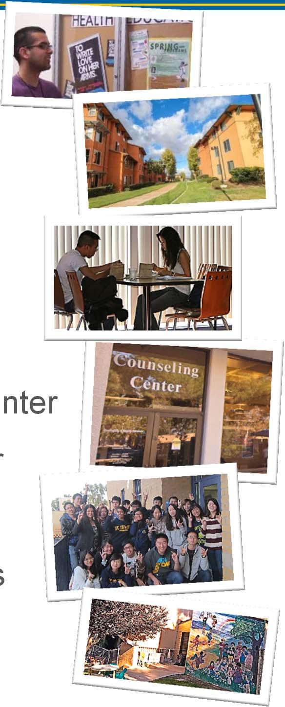 On-Campus Partners Student Affairs Housing Financial Aid Hospitality & Dining Services Counseling Center Student Health Center Campus Assault Resources & Education