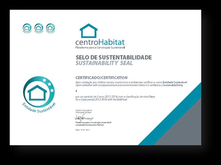 IV. Sustainable Habitat Cluster projects Sustentability Seal An award for companies and other cluster members to recognize good practices in terms of