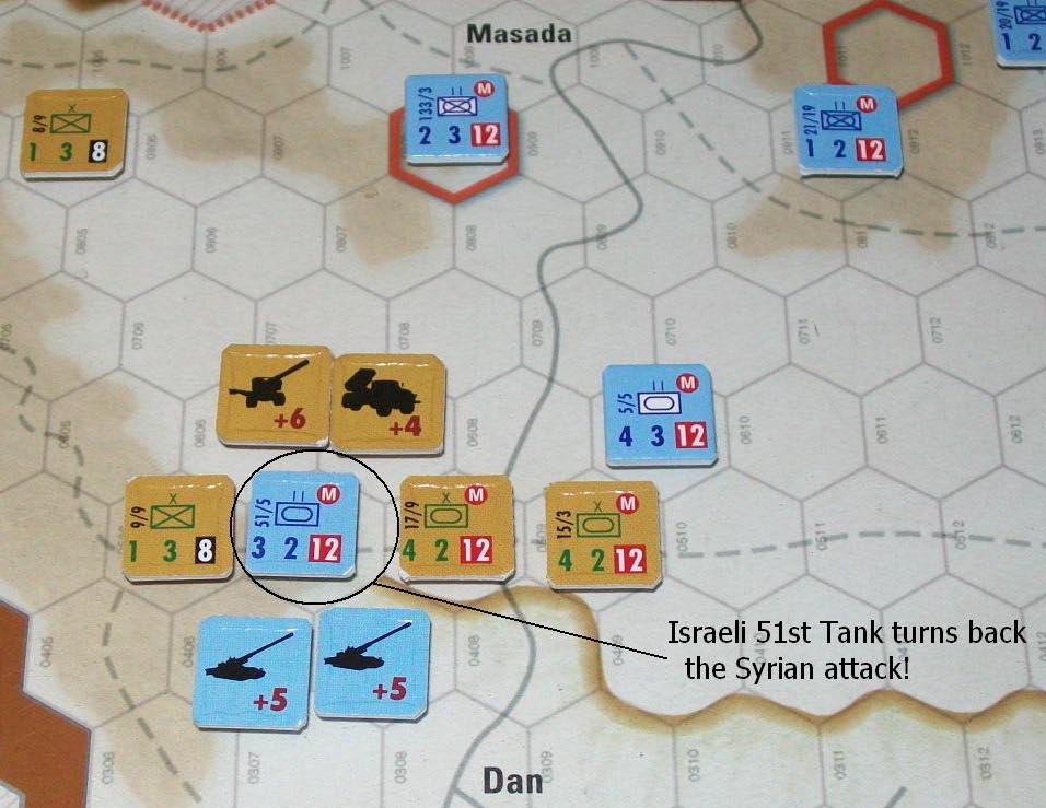 The Syrian commander now attempts to open up the northern flank again with an attack against the Israeli 51 st Tank Battalion.