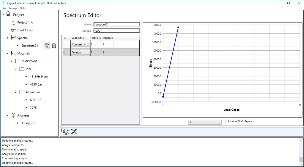 3.3 SPECTRUM EDITOR With the Load Cases imported, the next step is to create the load spectrum.