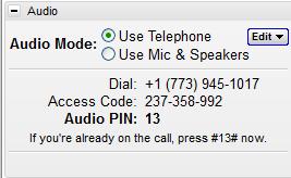 Webinar Login Directions Recommend calling in on your telephone. Enter your unique Audio PIN so we can mute/unmute your line when necessary.