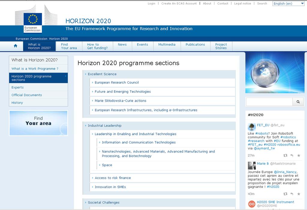 Horizon 2020 website: Work Programmes Events