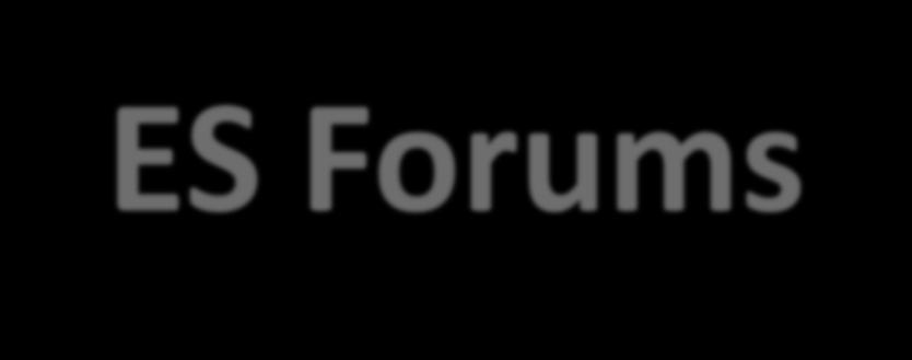 ES Forums Support