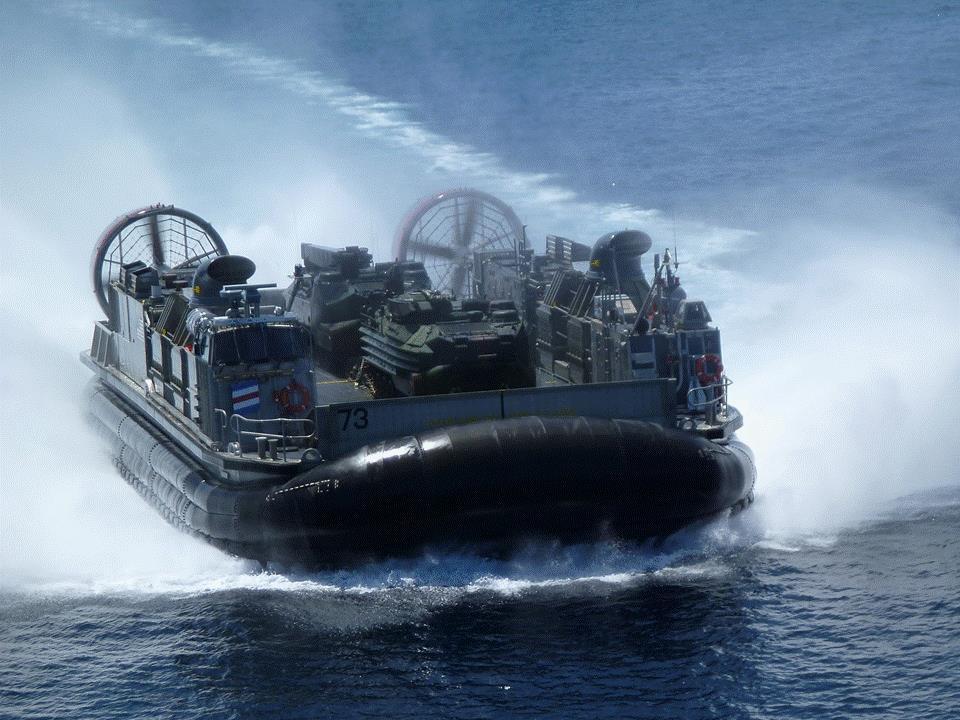 3.3.6 Landing Craft, Air Cushion (LCAC) LCACs (figure 3-19) transport vehicles, personnel, and cargo to and across the beach.