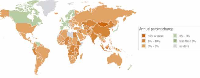 Figure 2.1: Global Growth Source: IMF (2011) http://www.imf.org/external/datamapper/index.