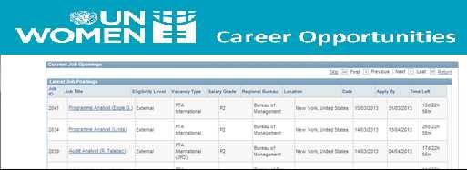 2 View Job Description Applicants are invited to view UNWOMEN S current job postings and related job descriptions.