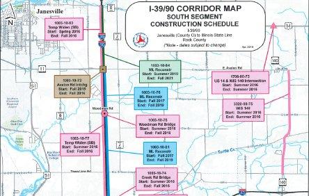 I-39/90 Expansion *Widening Project scheduled to start in 2017