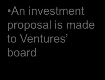 proposal is made to Ventures board