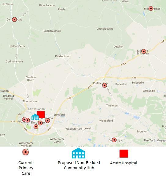 Mid Dorset Primary Care Blueprint Mid Dorset Locality has eight GP practices across eleven locations serving a registered population of approximately 43,843. 21.