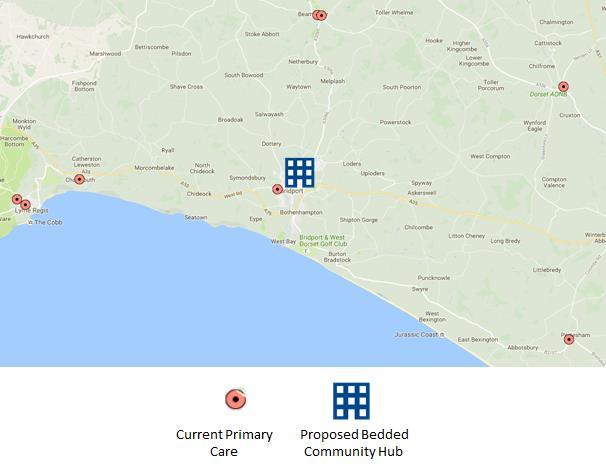 West Dorset Primary Care Blueprint West Dorset Locality has seven GP practices across eight locations and one Community Hospital serving a registered population of approximately 41,187. 27.
