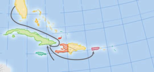 K. SHAFTER San Juan Hill Santiago de Cuba JAMAICA U.K. (From CERVERA Spain) Atlantic Ocean TROPIC OF CANCER HAITI 1.