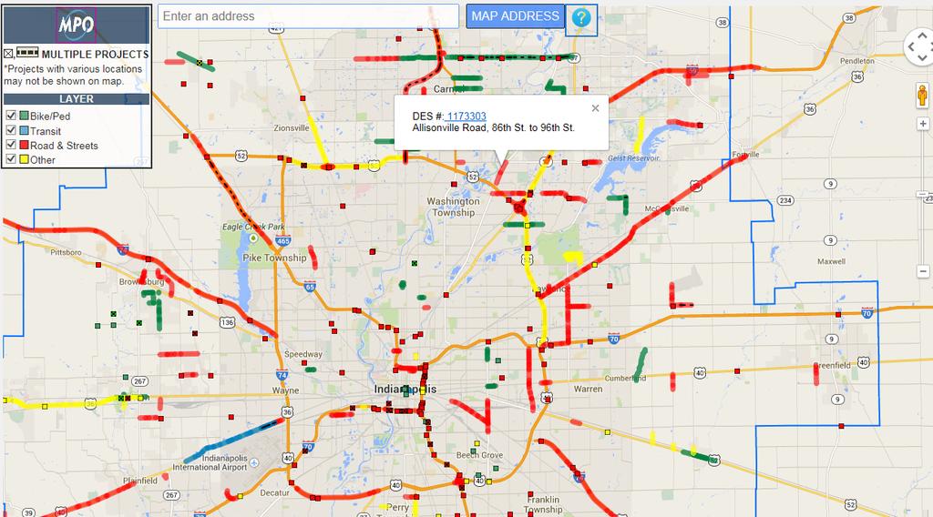 Transportation Improvement Program Map Users can click