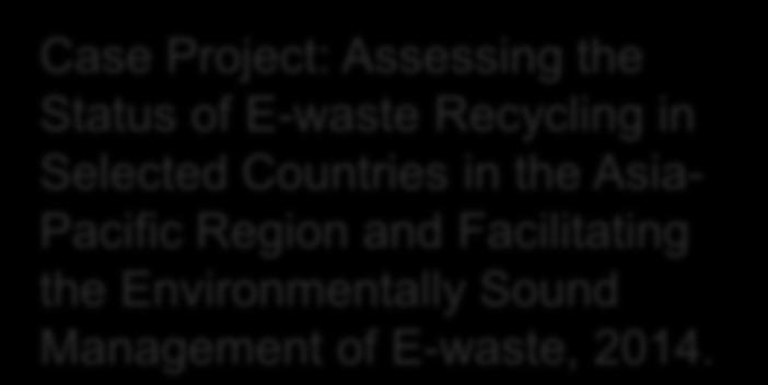1) E-waste treatment technology 2) E-waste treatment demonstration 3)