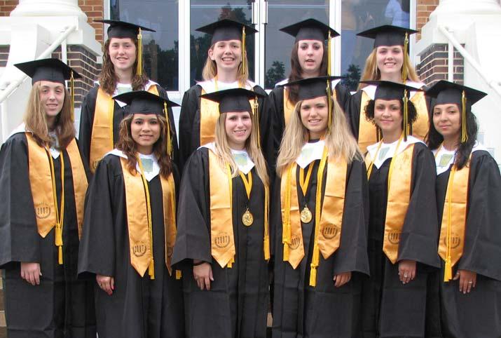 2007 Honor Graduates Bottom row (left to right) Rachel Anderson, Gabby Rivera, Candice Kowalski, Paige Bailey, Amanda Upchurch, Karla Ochoa 2nd row (l to r) Ashley Swilley, Stephanie Campbell, Alecia