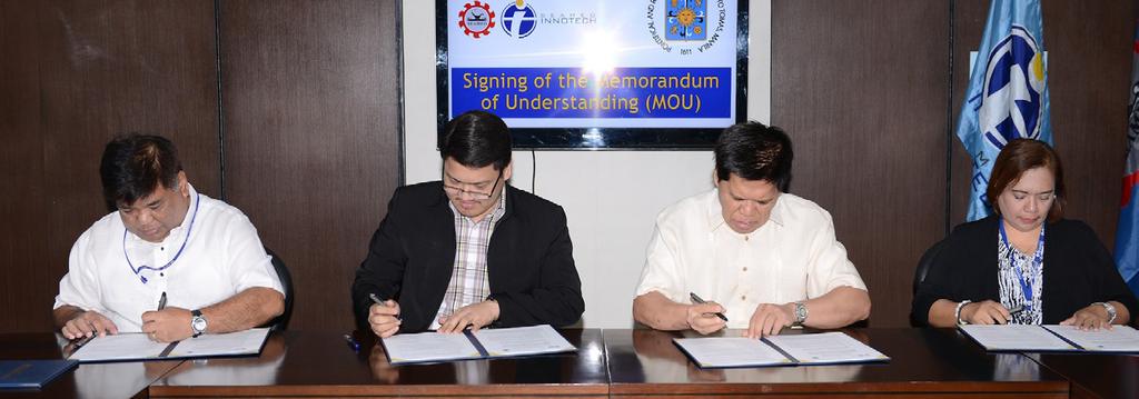 Also present in the signing are Mr. Benito Benoza and Ms. Carolyn Rodriguez from SEAMEO INNOTECH, and Rector Herminio Dagohoy, O.P. and Ms. Lilian Sison from UST. The University of Sto.