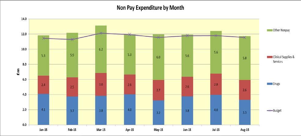 Non Clinical Agency Expenditure Non clinical agency expenditure was 297k in the month ( 54k higher than previous month) and it is at the highest level in the previous twelve months.