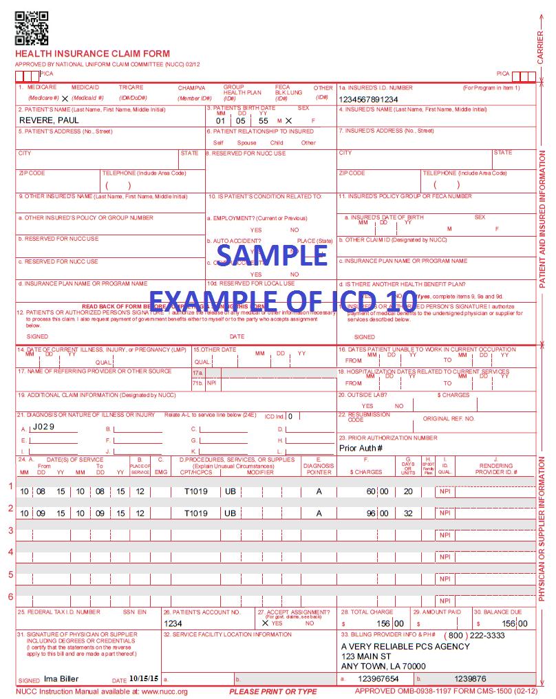 LOUISIANA MEDICAID PROGRAM ISSUED: 09/28/15 REPLACED: 04/30/14 APPENDIX J: CLAIMS FILING PAGE(S) 14