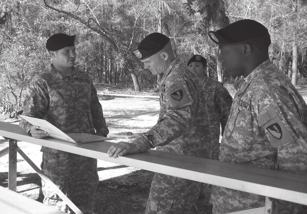 The 36th Engineer Brigade commander observes a 92d Engineer Battalion project at Fort Stewart.