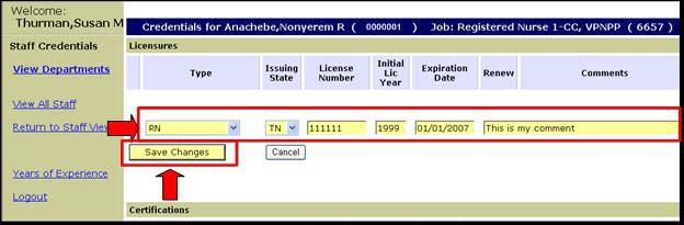 Issuing State Select the state from the dropdown when adding a new license. Leave the issuing state as is when renewing a license. License Number Enter the license number when adding a new license.