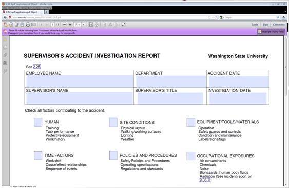When reporting a major accident provide: Name of victim(s) Date, time, and location of the incident Description of the incident Involved University units Contact person and telephone number Do not