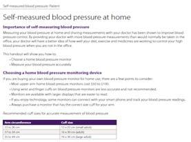 loan home blood pressure monitors to patients when