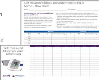 Documenting BP measurements Patients can document