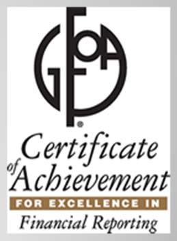 consideration GFOA Excellence in Financial Reporting (CAFR) Award (FY
