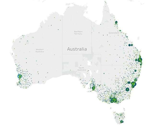 3. Where are Australia s charities located? The dataset captures two types of information about charities locations.