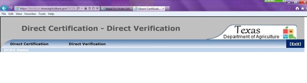 3. Click on DIRECT CERTIFICATION/DIRECT VERIFICATION again You will get this message if you have changed your password today or have timed out (been inactive for a period of time).