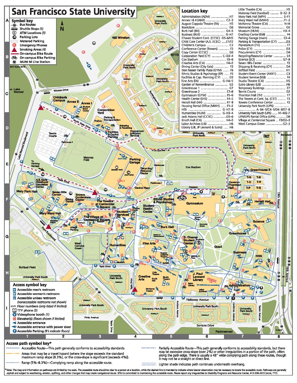 SF State Campus Map : http://www.sfsu.