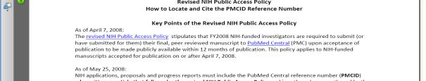 The PMCID reference number is noted in two resources: PubMed The PMCID