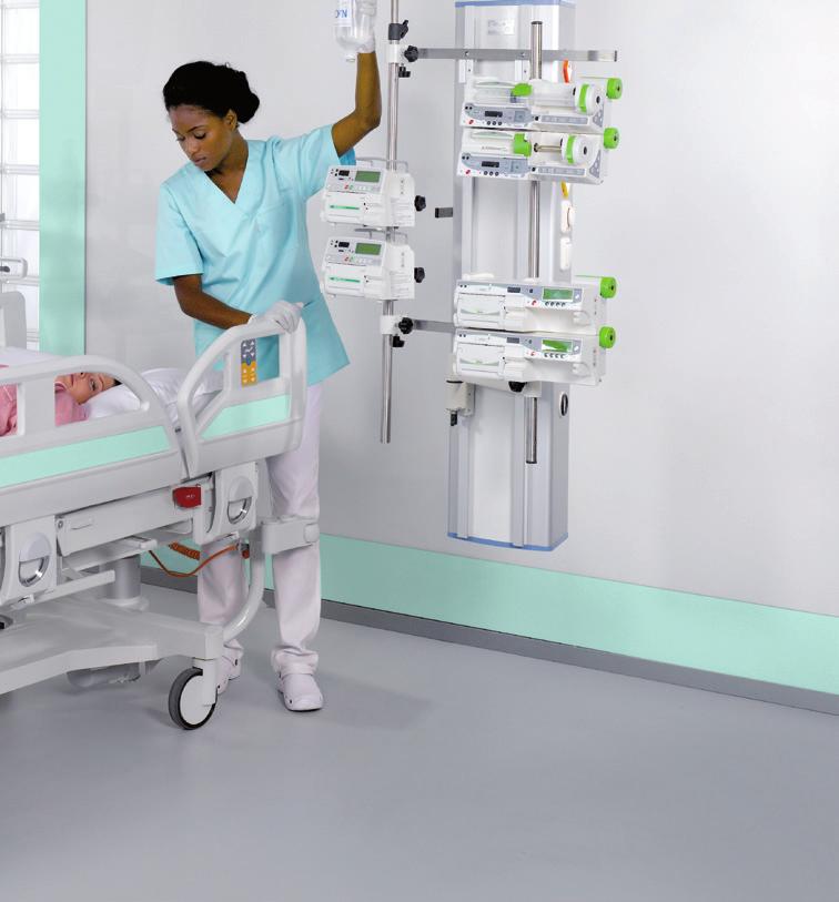 Everything needed to save lives Prevention of pulmonary and cardiac complications Falls protection and pressure ulcer prevention Patient Easy infection control In-bed weighing and X-ray