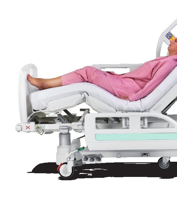 Stop pressure ulcers Ergoframe The Eleganza 3XC bed is equipped with the Ergoframe which extends the mattress platform in the pelvic area and reduces the pressure load on the tissues