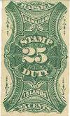 REVENUE STAMPS Hawaii's first adhesive revenue stamps were issued
