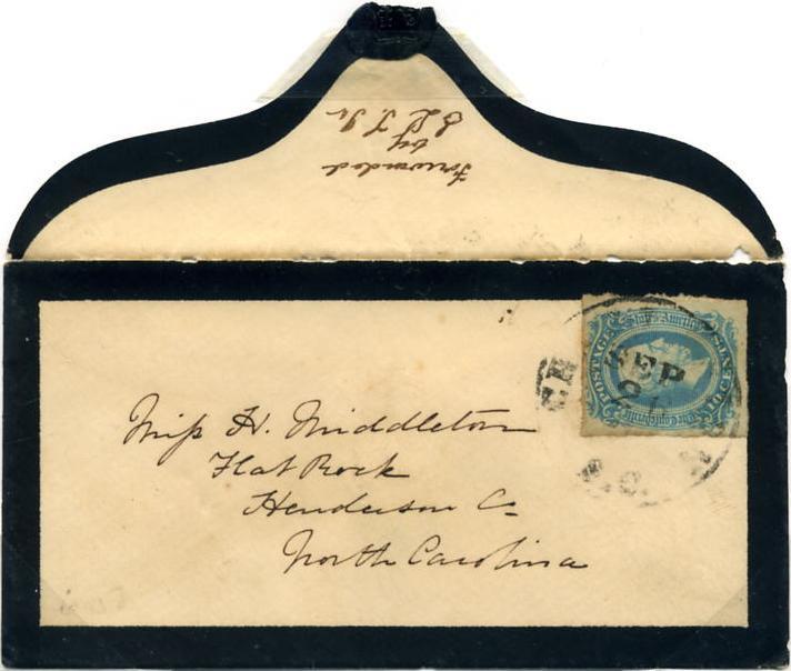 THROUGH THE LINES INCOMING BLOCKADE RUN FROM GREAT BRITAIN VIA BAHAMAS TO CHARLESTON Postmarked 26 September 1864