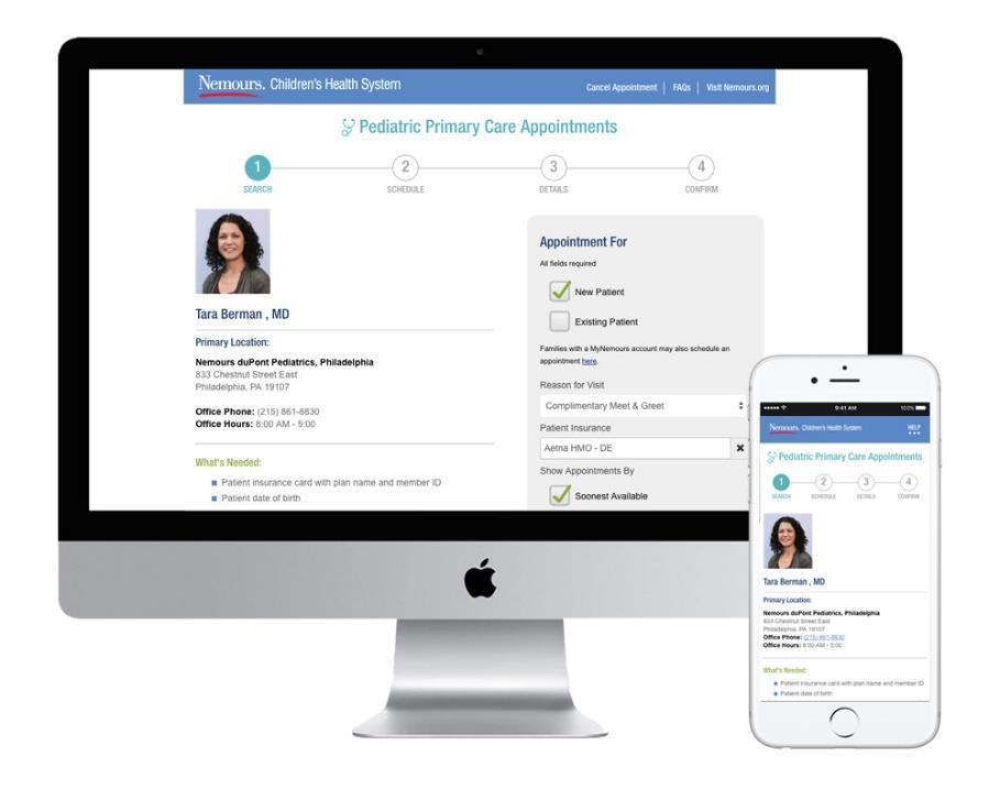 scheduling Telehealth (Nemours CareConnect)