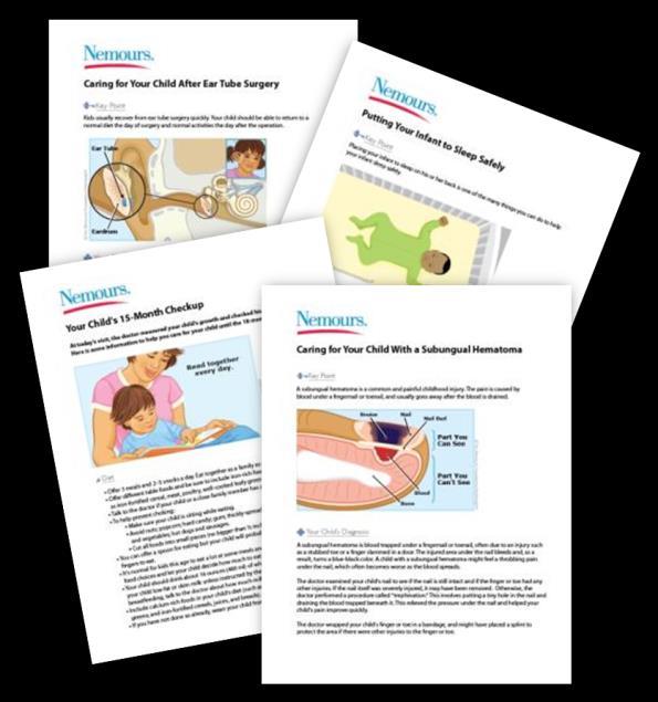 Largest library of pediatric videos, including the animated How The Body Works series