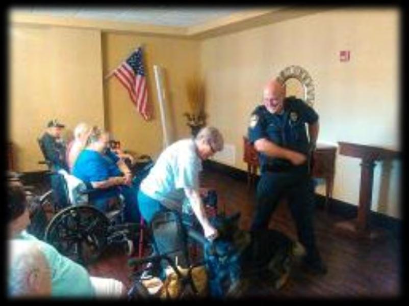 K9 Visits Bella Vista! On Friday, August 26, residents of Bella Vista had some special guests!