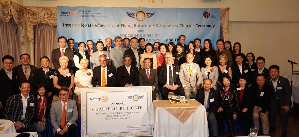 International Fellowship of Flying Rotarians (IFFR) HK.Macau/ PRC SQUADRON Charter Ceremony Officiated by World President Svend K.