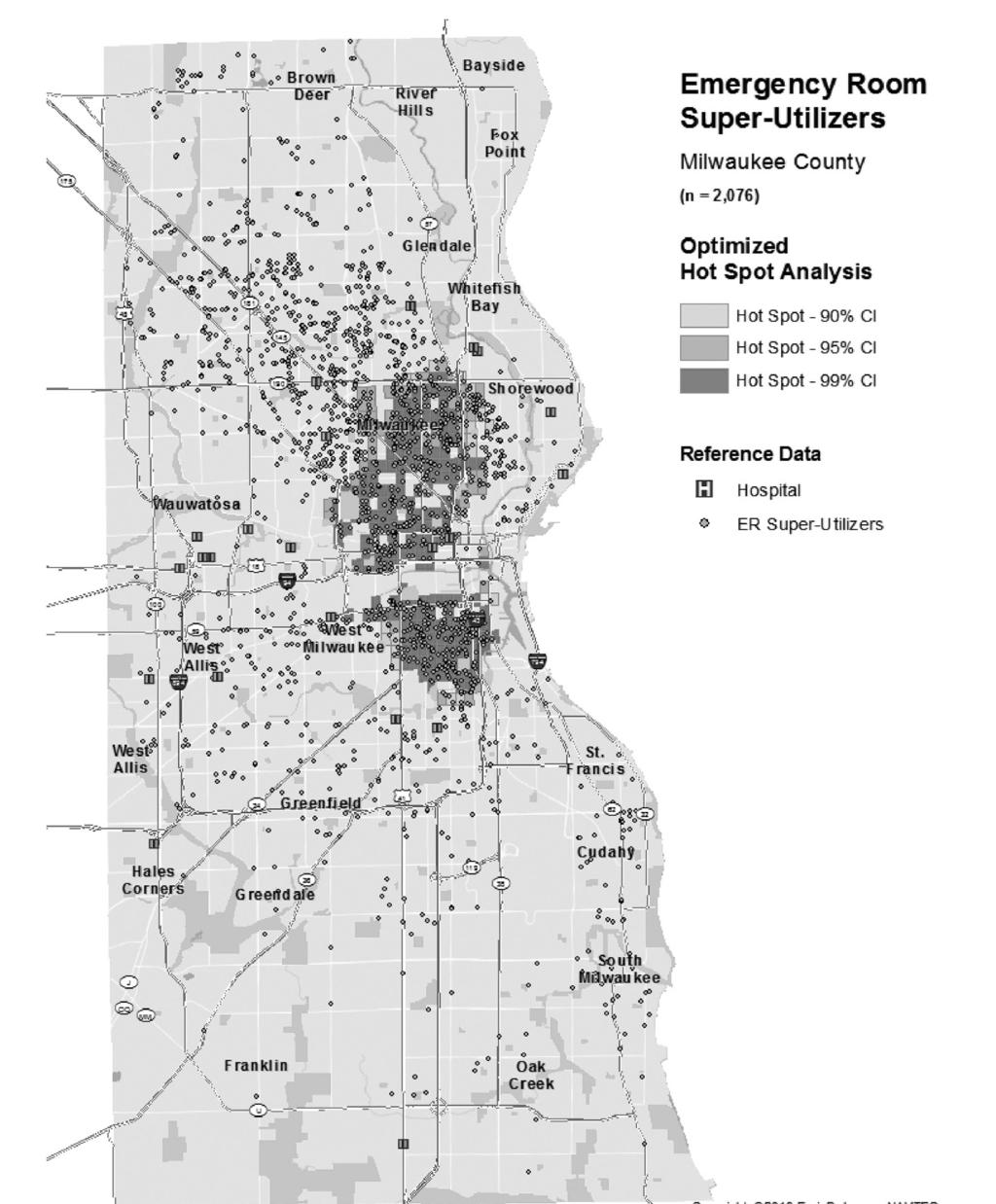 Figure 1. Sample of Wisconsin s Geospatial Hot-Spotting Analysis ways in a matter of weeks or.