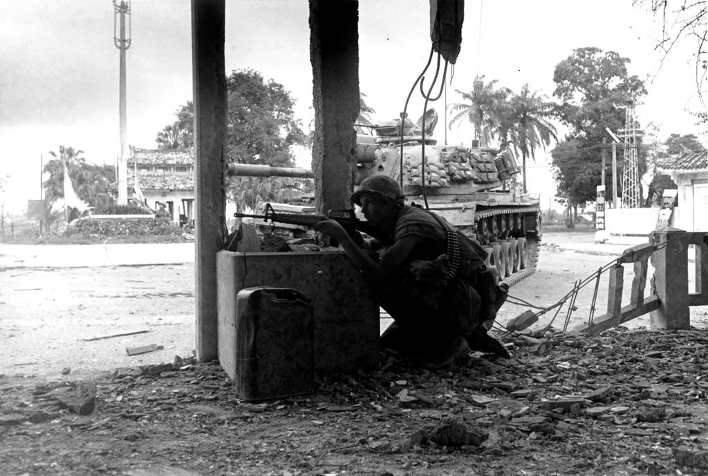 numbers of Marines were sent to drive the enemy out of Hue Reinforcements were committed piecemeal Task Force X-Ray, 1st ARVN Division, and