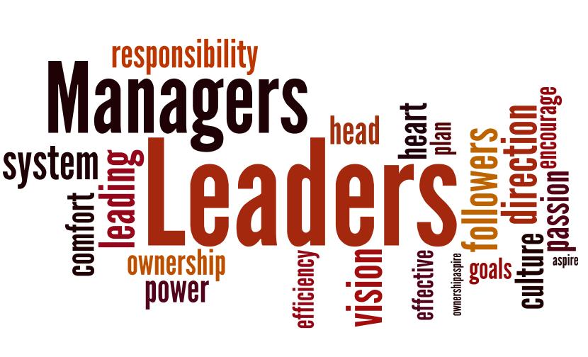 Why Leaders not Managers? Leaders often create the systems which managers manage.