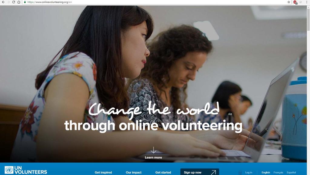 The Online Volunteering service complements and enriches traditional on-site volunteering.
